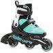 Роликовые коньки детские Rollerblade Microblade 3WD 2023 aqua-white 33-36.5