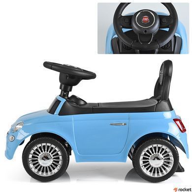 Машинка каталка-толокар Fiat Голубая