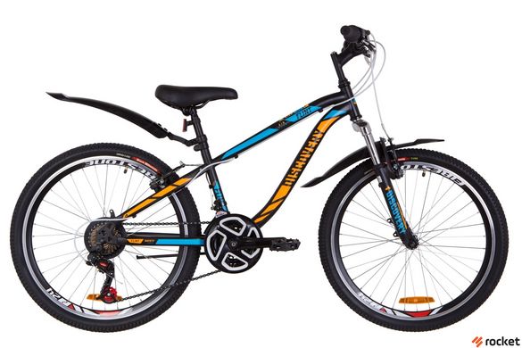 Велосипед Подростковый Discovery FLINT AM Vbr 24д. Черно-синий, Черный