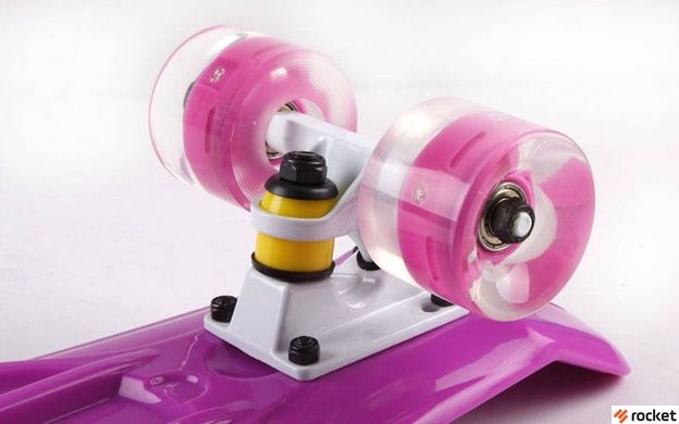 Скейтборд Пенні Борд Фіолетовий з колесами що світяться, фиолетовый