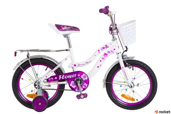 Велосипед Детский от 4 лет FORMULA FLOWER 16д. Белый