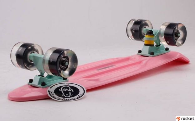 Скейтборд Пенні Борд Рожевий з колесами що світяться, Рожевий