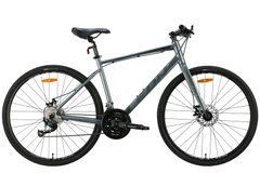 Чоловічий гірський велосипед AL 28" Leon HD 80 DD рама-19" сірий з чорним (матовий) 2024