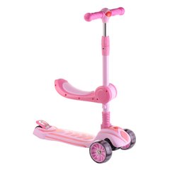 Трехколесный cамокат с сиденьем Best Scooter 6289 Pink