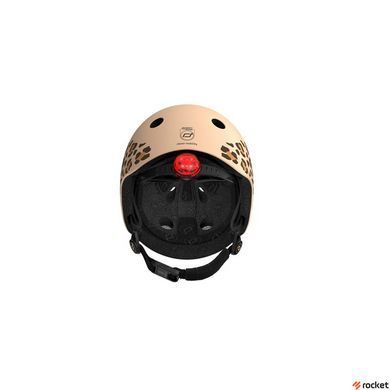 Шолом захисний дитячий Scoot and Ride, леопард, з ліхтариком, 45-51см