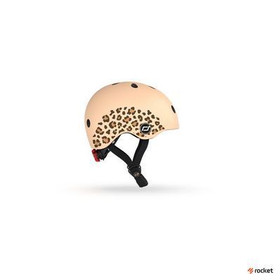 Шолом захисний дитячий Scoot and Ride, леопард, з ліхтариком, 45-51см